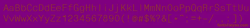 Fixhelvdl Font – Brown Fonts on Purple Background