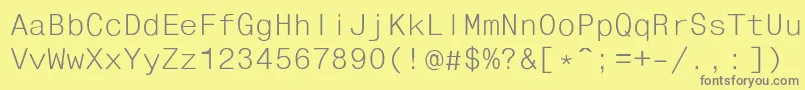 Fixhelvdl Font – Gray Fonts on Yellow Background