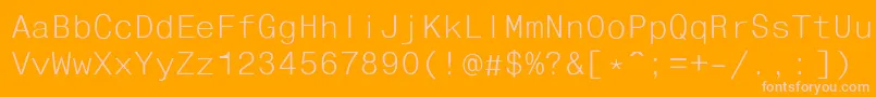 Fixhelvdl Font – Pink Fonts on Orange Background
