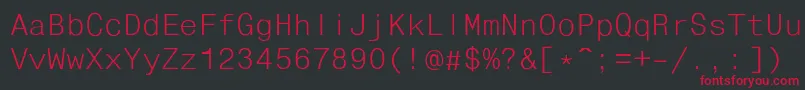 Fixhelvdl Font – Red Fonts on Black Background