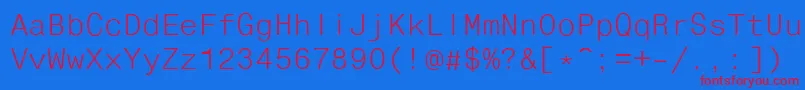 Fixhelvdl Font – Red Fonts on Blue Background