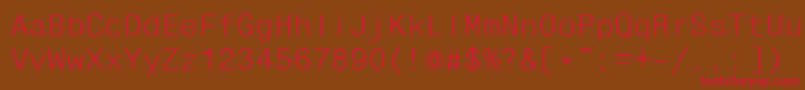 Fixhelvdl Font – Red Fonts on Brown Background