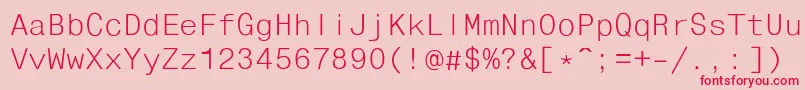 Fixhelvdl Font – Red Fonts on Pink Background