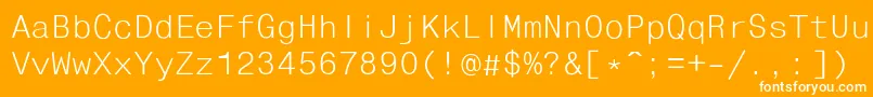 Fixhelvdl Font – White Fonts on Orange Background