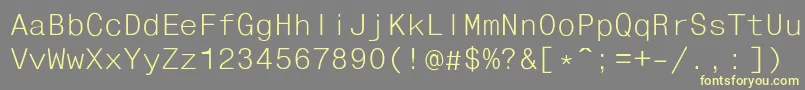 Fixhelvdl Font – Yellow Fonts on Gray Background