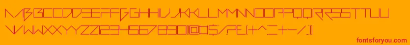 VerminVibesDiet Font – Red Fonts on Orange Background