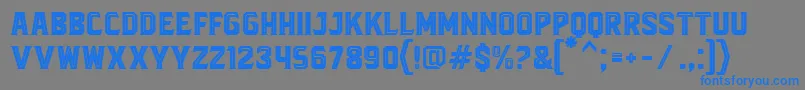 BlacktroopsInline Font – Blue Fonts on Gray Background
