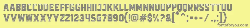 Шрифт BlacktroopsInline – серые шрифты на жёлтом фоне