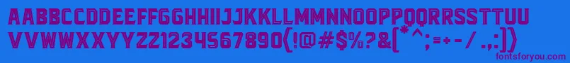 Шрифт BlacktroopsInline – фиолетовые шрифты на синем фоне