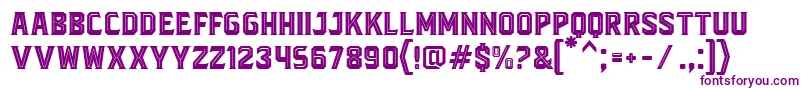 Шрифт BlacktroopsInline – фиолетовые шрифты на белом фоне