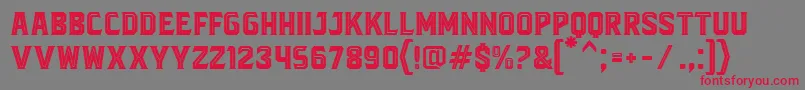 BlacktroopsInline Font – Red Fonts on Gray Background