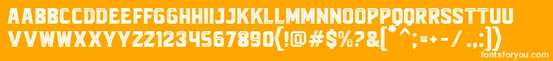 BlacktroopsInline Font – White Fonts on Orange Background