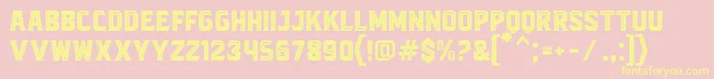 BlacktroopsInline Font – Yellow Fonts on Pink Background