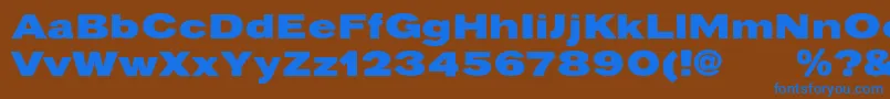 Pravdac Font – Blue Fonts on Brown Background
