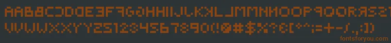 Backwardspixelized Font – Brown Fonts on Black Background