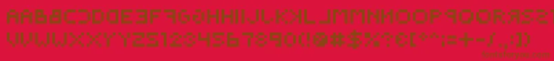 Backwardspixelized Font – Brown Fonts on Red Background