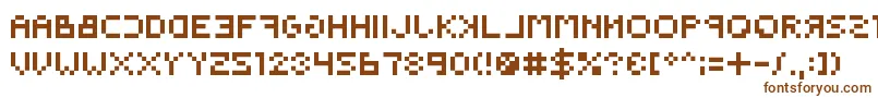 Backwardspixelized Font – Brown Fonts on White Background