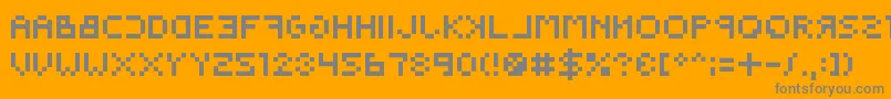 Backwardspixelized Font – Gray Fonts on Orange Background