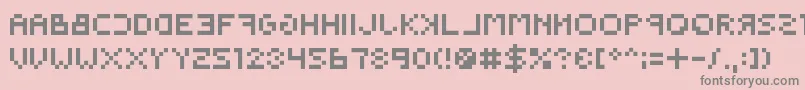 Backwardspixelized Font – Gray Fonts on Pink Background