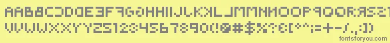 Backwardspixelized Font – Gray Fonts on Yellow Background