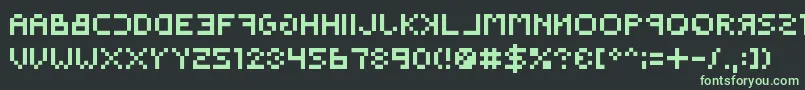 Backwardspixelized Font – Green Fonts on Black Background