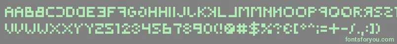 Backwardspixelized Font – Green Fonts on Gray Background