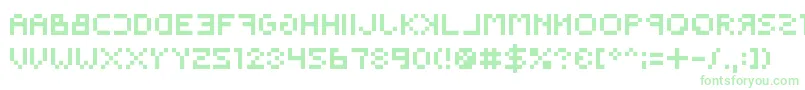 Backwardspixelized Font – Green Fonts on White Background