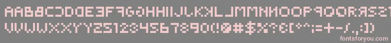 Backwardspixelized Font – Pink Fonts on Gray Background
