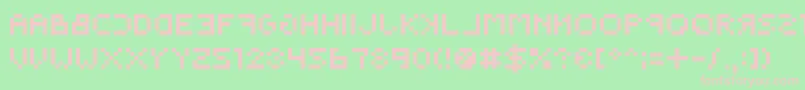 Backwardspixelized Font – Pink Fonts on Green Background