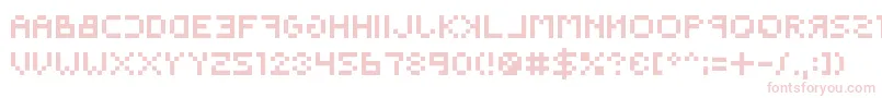 Backwardspixelized Font – Pink Fonts on White Background