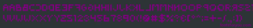 Backwardspixelized Font – Purple Fonts on Black Background