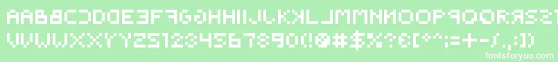Backwardspixelized Font – White Fonts on Green Background