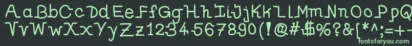 フォントEdgeHandwrite – 黒い背景に緑の文字