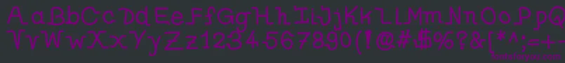 Шрифт EdgeHandwrite – фиолетовые шрифты на чёрном фоне