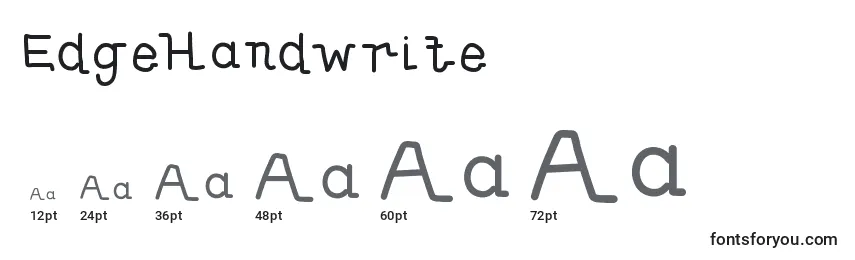 EdgeHandwrite Font Sizes