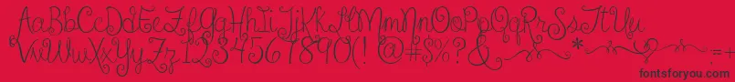 SweetheartsLoveLetters2 Font – Black Fonts on Red Background