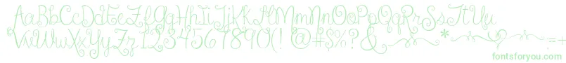 SweetheartsLoveLetters2-fontti – vihreät fontit