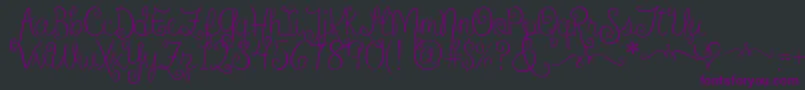 SweetheartsLoveLetters2 Font – Purple Fonts on Black Background