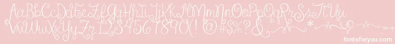 SweetheartsLoveLetters2 Font – White Fonts on Pink Background