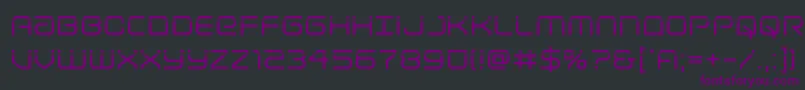 Czcionka Lightbrigadelaser – fioletowe czcionki na czarnym tle