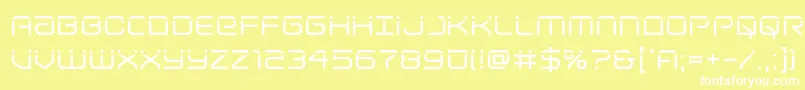 Lightbrigadelaser Font – White Fonts on Yellow Background