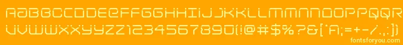 Lightbrigadelaser Font – Yellow Fonts on Orange Background