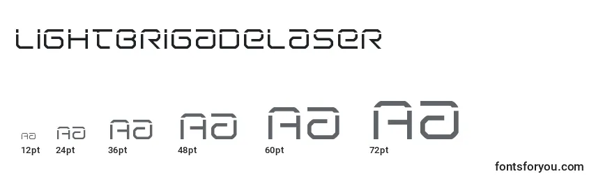Lightbrigadelaser Font Sizes