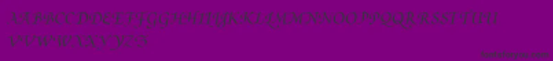 PoeticaSuppSwashCapitalsI Font – Black Fonts on Purple Background