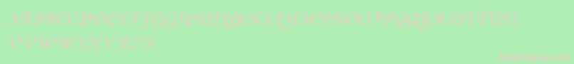PoeticaSuppSwashCapitalsI Font – Pink Fonts on Green Background
