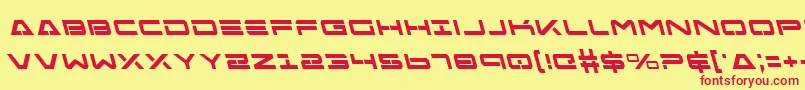 FreeAgentBoldLeftalic Font – Red Fonts on Yellow Background