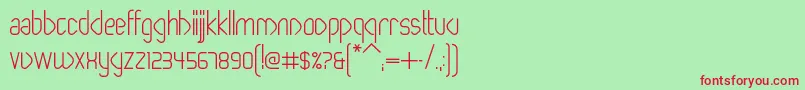 PaperclipMed Font – Red Fonts on Green Background