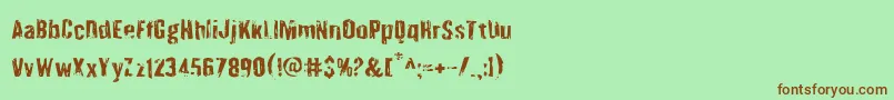 Quarrystone-Schriftart – Braune Schriften auf grünem Hintergrund