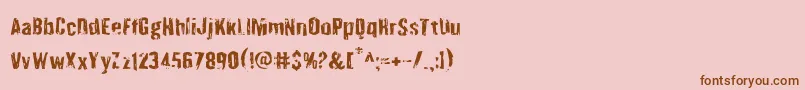 Quarrystone-Schriftart – Braune Schriften auf rosa Hintergrund