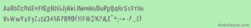 Шрифт Quarrystone – серые шрифты на зелёном фоне